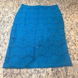 BONGO Teal Lace Pencil Skirt